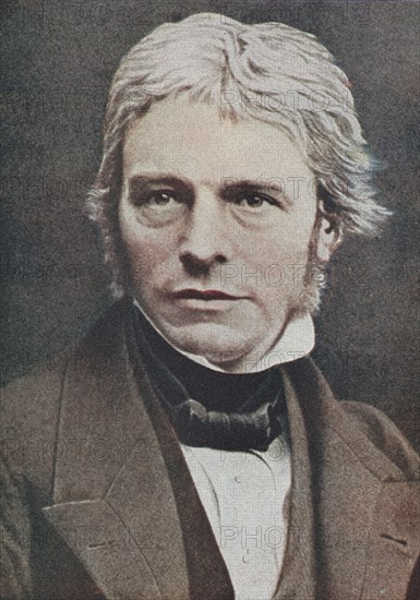 Michael Faraday, British physicist and chemist, mid 19th century. Artist: Unknown