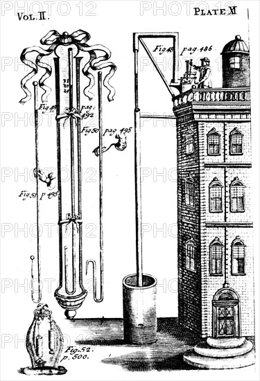 Robert Boyle's experiments with air pumps, 1725. Artist: Unknown