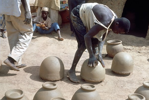 Making pots without a wheel, Nigeria, c1966. Artist: Unknown