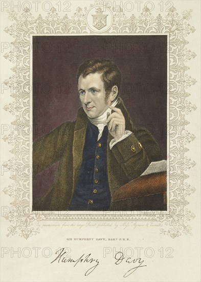 Humphry Davy, British chemist and inventor, 1801 Artist: Thomson