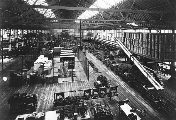 Part of the production line at Ford's Highland Park factory, Detroit, Michigan, USA, c1914. Artist: Unknown