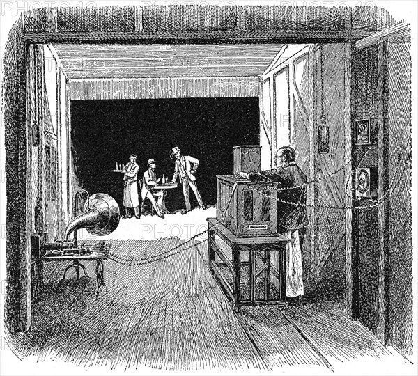 Thomas Edison's Kinetographic Theatre, c1891. Artist: Unknown