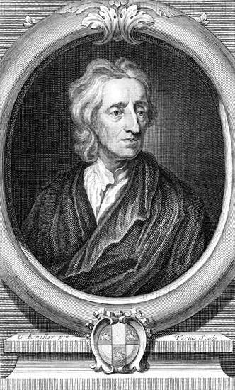 John Locke, English philosopher, c1713 Artist: George Vertue