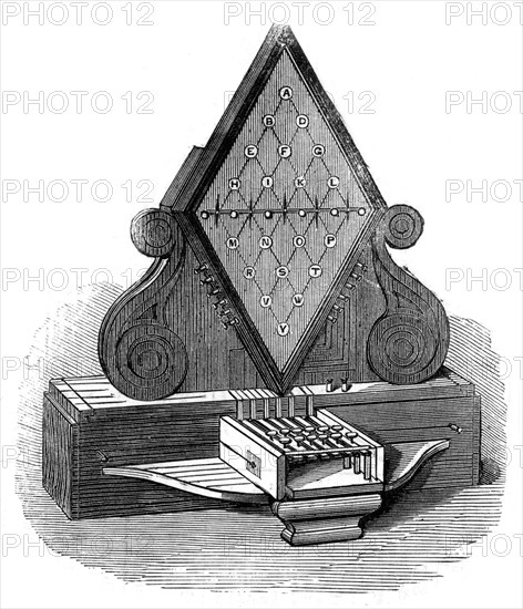 William Cooke and Charles Wheatstone's five-needle telegraph, patented 1837, (19th century). Artist: Unknown