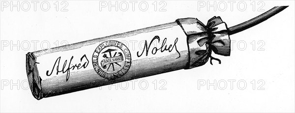 Cartridge from Nobel Explosives Company Limited, Ardeer, Ayrshire, 1884. Artist: Unknown