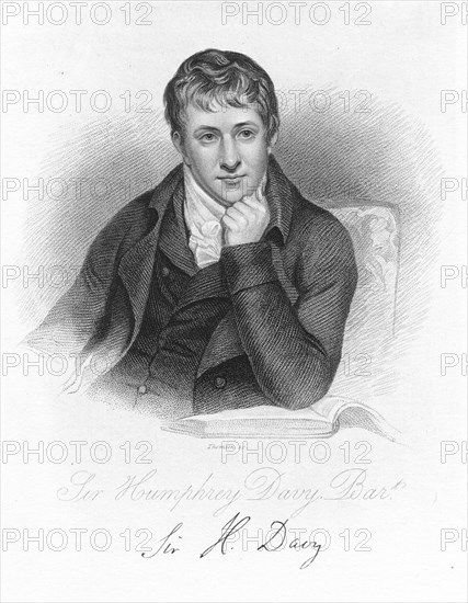 Humphry Davy, English chemist in 1803, (c1870). Artist: Unknown