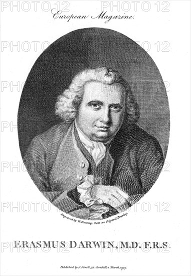 Erasmus Darwin, English physician and naturalist, 1795. Artist: Unknown