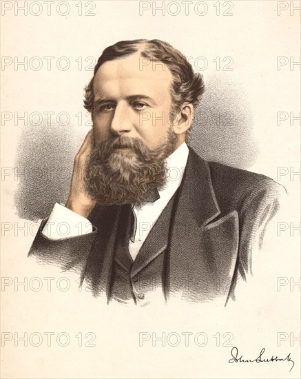 John Lubbock, first Baron Avebury, English banker, archaeologist, naturalist and politician, c1880. Artist: Unknown