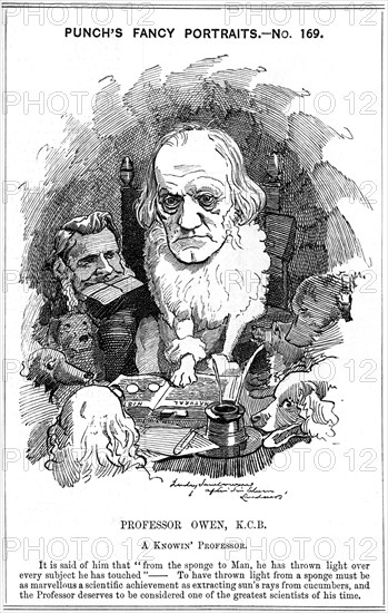 Richard Owen, English zoologist, 1884. Artist: Edward Linley Sambourne