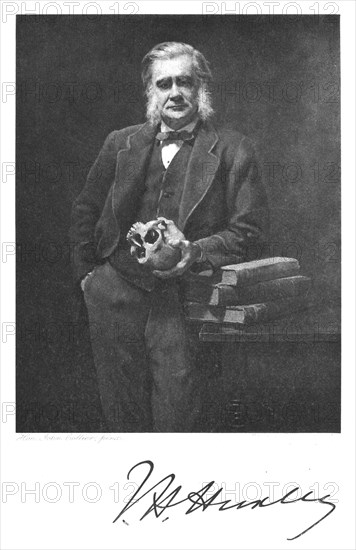 Thomas Henry Huxley, English biologist, 1883. Artist: Unknown