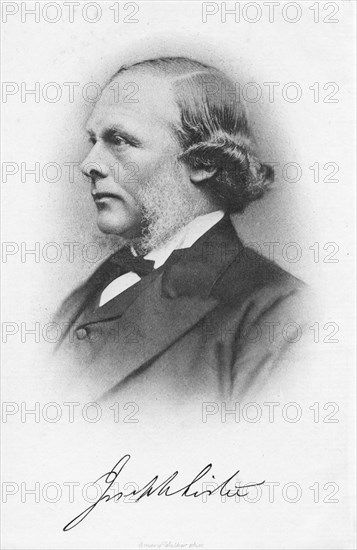 Joseph Lister, English surgeon and pioneer of antiseptic surgery, c1877. Artist: Unknown