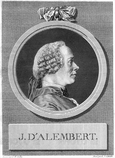 Jean le Rond d'Alembert, French philosopher and mathematician, late 18th century. Artist: Louis Jacques Cathelin