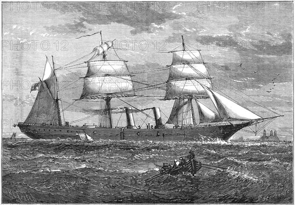Dispatch vessel HMS 'Iris', c1880. Artist: Unknown