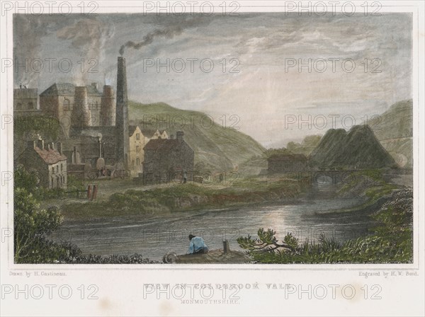 Blast furnaces for production of iron at Coalbrookdale, Shropshire, c1830. Artist: HW Bond