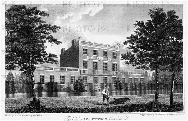 Residence of John Coakley Lettsom, Camberwell, London, 1817. Artist: Unknown