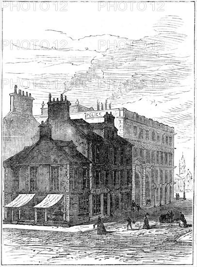 Birthplace of James Watt shortly before it was demolished, 1887. Artist: Unknown