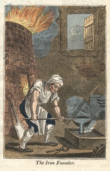 'The Iron Founder', Rotherham, Yorkshire, 1821. Artist: Anon