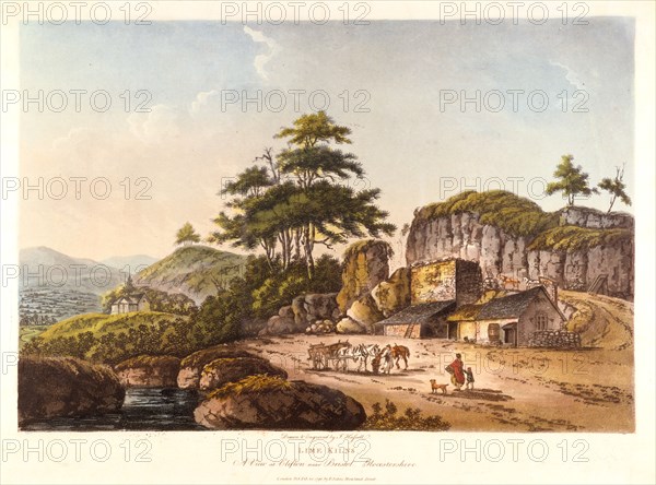 'Lime Kilns. A View at Clifton near Bristol, Gloucestershire', 1798.  Artist: John Hassell