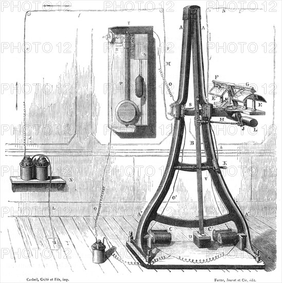 Caselli's pantelegraph of 1865, (c1870). Artist: Anon