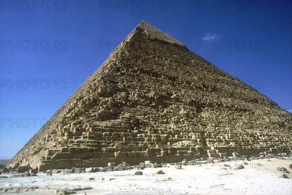 Pyramid of Khafre (Chephren), Giza, Egypt, 4th Dynasty, 26th century BC. Artist: Unknown