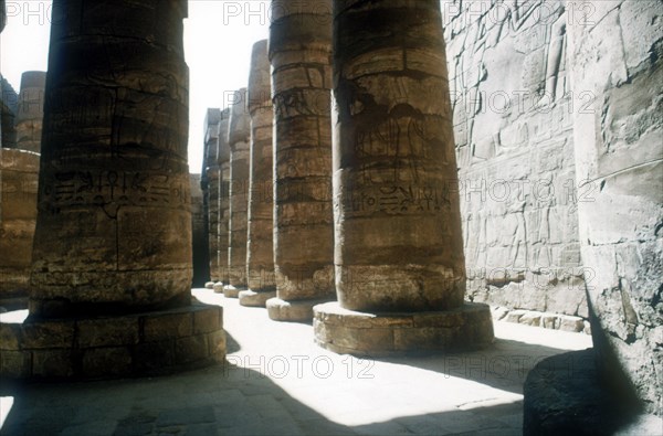 Pillars in the Great Hypostyle Hall, Temple of Amun, Karnak, Egypt, 14th-13th century BC. Artist: Unknown