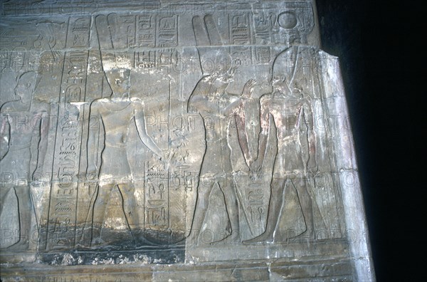 Relief of Alexander the Great before Amun-Ra, Temple sacred to Amun Mut & Khons, Luxor, Egypt. Artist: Unknown