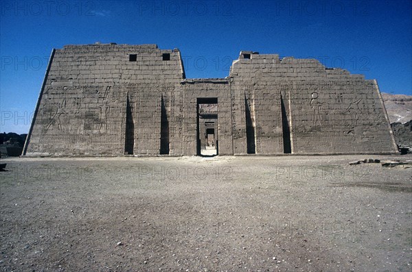 Mortuary Temple of Rameses III at Medinat Habu, Luxor, Egypt, 20th Dynasty, c12 century BC. Artist: Unknown