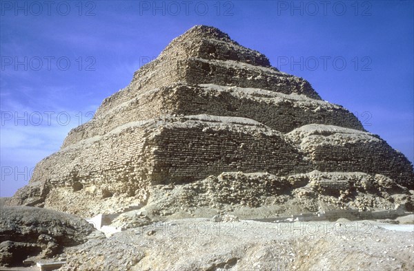 Step Pyramid of King Djoser (Zozer), Saqqara, Egypt, 3rd Dynasty, c2600 BC. Artist: Imhotep