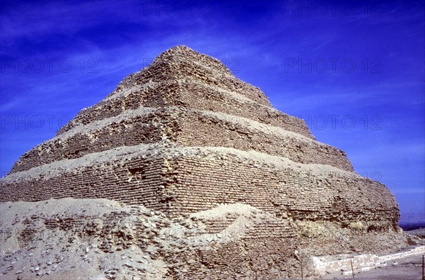 Step Pyramid of King Djoser (Zozer), Saqqara, Egypt, 3rd Dynasty, c2600 BC. Artist: Imhotep