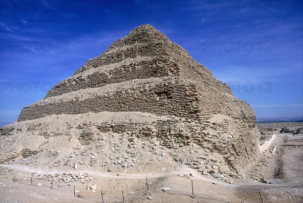 Step Pyramid of King Djoser (Zozer), Saqqara, Egypt, 3rd Dynasty, c2600 BC. Artist: Imhotep