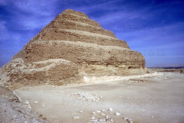 Step Pyramid of King Djoser (Zozer), Saqqara, Egypt, 3rd Dynasty, c2600 BC. Artist: Imhotep