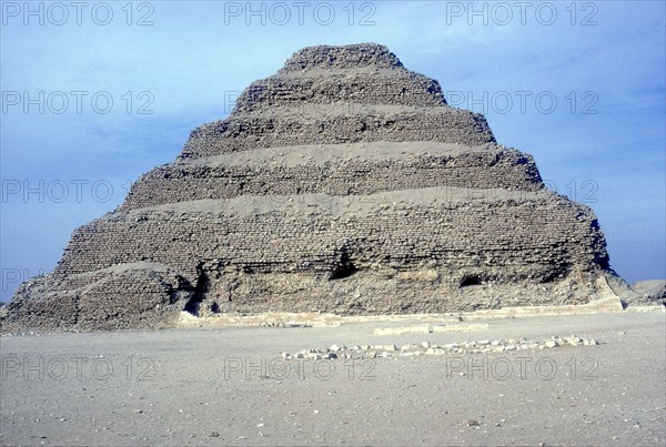 Step Pyramid of King Djoser (Zozer), Saqqara, Egypt, 3rd Dynasty, c2600 BC. Artist: Imhotep