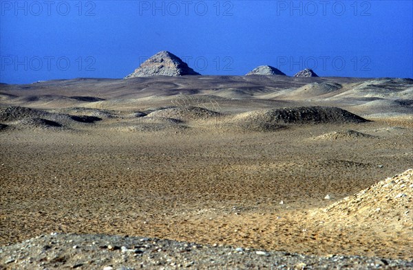 Step Pyramid of King Djoser (Zozer) in the distance, Saqqara, Egypt, 3rd Dynasty, c2600 BC. Artist: Imhotep