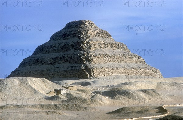 Step Pyramid of King Djoser (Zozer), Saqqara, Egypt, 3rd Dynasty, c2600 BC. Artist: Imhotep