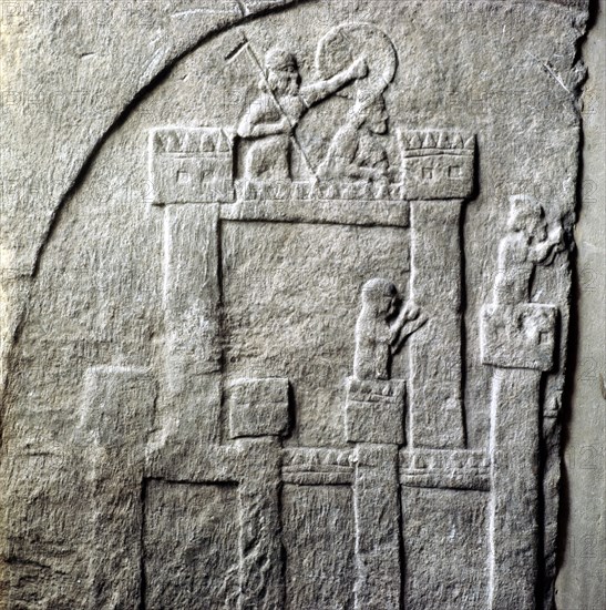 Relief of a besieged fortress, Kalakh, c8th century BC. Artist: Unknown