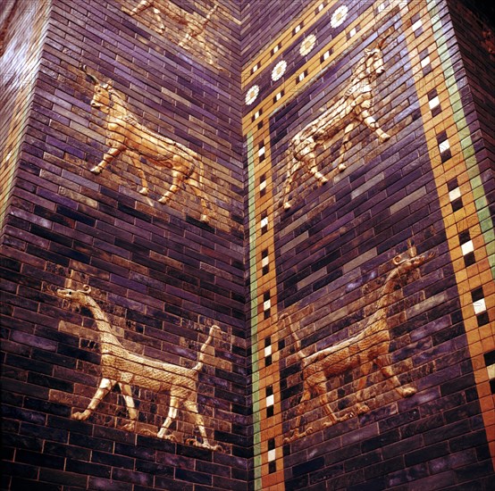 Detail of the Ishtar Gate, Babylon, c604-c562 BC. Artist: Unknown