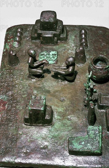 Bronze model of a cult place for ceremony of the rising of the sun, c1150 BC. Artist: Unknown