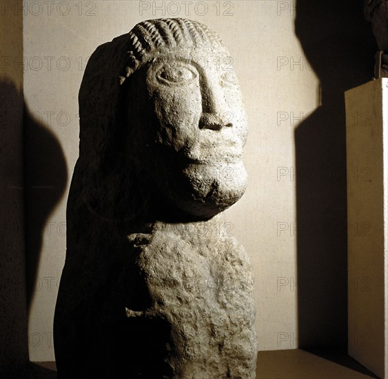 Celtic stone head, Salzburg, Austria, 1st century BC - 1st century. Artist: Unknown