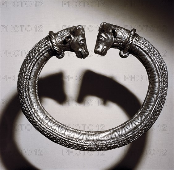 Celtic silver torc, Stuttgart, Germany, 2nd century BC. Artist: Unknown