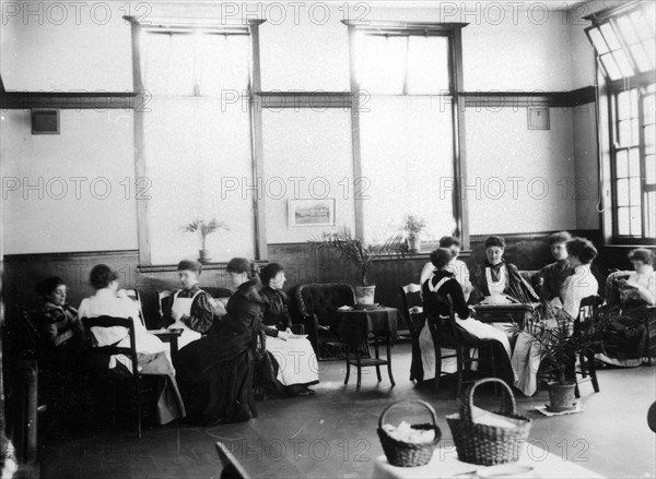 The Rowntree rest room for girls, York, Yorkshire, 1900. Artist: Unknown