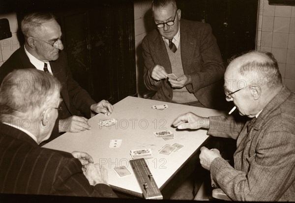 Rowntree pensioners club, York, Yorkshire, 1957. Artist: Unknown