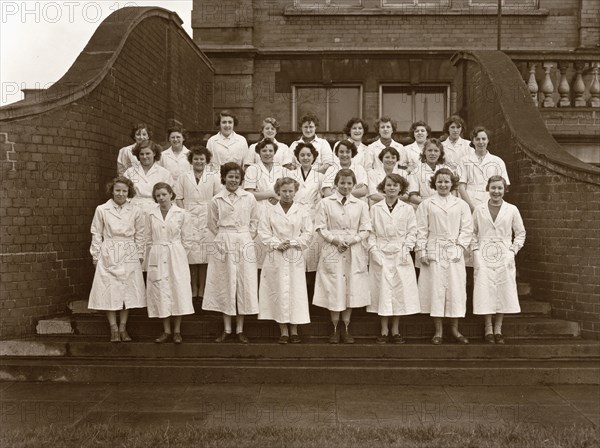 Group photo of Rowntree girls on their induction course, York, Yorkshire, 1955. Artist: Unknown