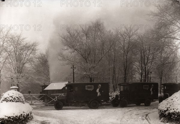 A convoy of Rowntree delivery vans, York, Yorkshire, 1929. Artist: Unknown