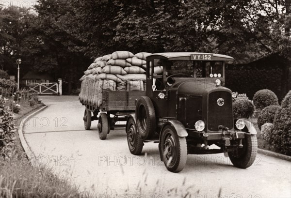 Cocoa beans arrive at the Rowntree factory, York, Yorkshire, 1940. Artist: Unknown