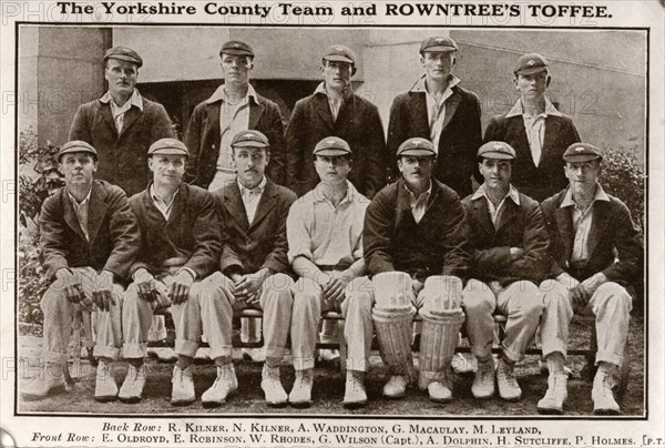 Yorkshire Cricket Team, 1922. Artist: Unknown