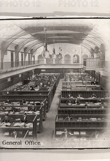 Drawing of Rowntree main office, York, Yorkshire, 1900. Artist: Unknown