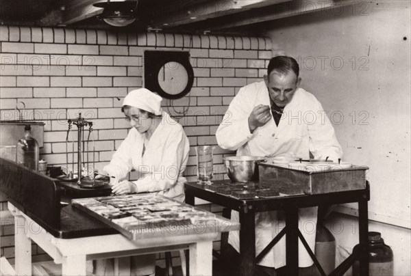 The Gum department, quality control, Rowntree factory, York, Yorkshire, 1935. Artist: Unknown