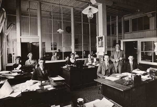 Office at Caley?s, Norwich, Caley factory, Norfolk, 1937. Artist: Unknown