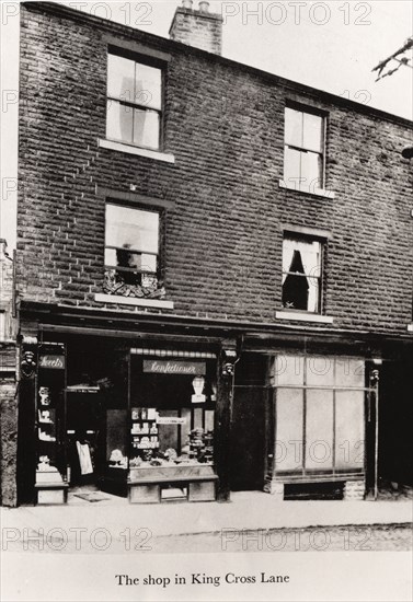 The first Mackintosh confectionery shop in Halifax, West Yorkshire, 1890. Artist: Unknown