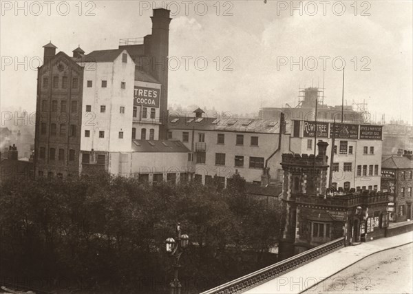 Tanner's Moat from Lendal Bridge, Rowntree Cocoa Works, York, Yorkshire, 1904. Artist: Unknown